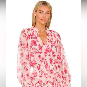 Misa Los Angeles Cilo Top in Watermelon Blossom